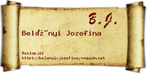 Belányi Jozefina névjegykártya